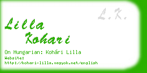 lilla kohari business card